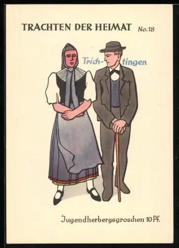 AK Trichtingen, Trachten der Heimat, Schwarzwälder Tracht