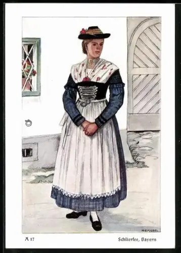 AK Schliersee /Bayern, Schlierseerin in Tracht, Alpentrachten unserer Zeit