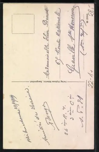 AK Saargemünd /Lothringen, Partie an der Synagoge