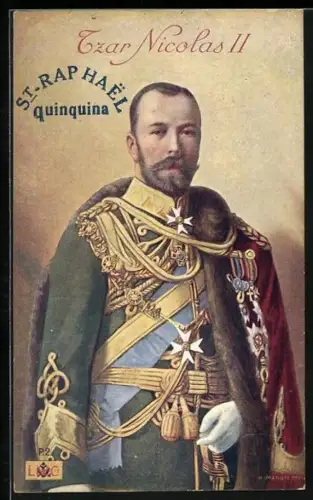 AK Zar Nikolaus II. von Russland in Uniform