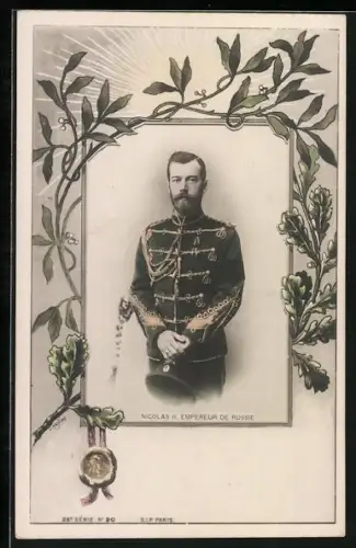 AK Zar Nikolaus II. von Russland in Husaren Uniform