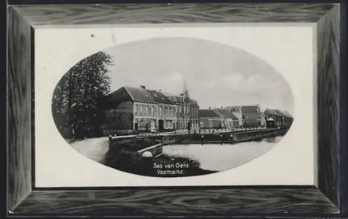 Passepartout-AK Sas van Gent, Veemarkt