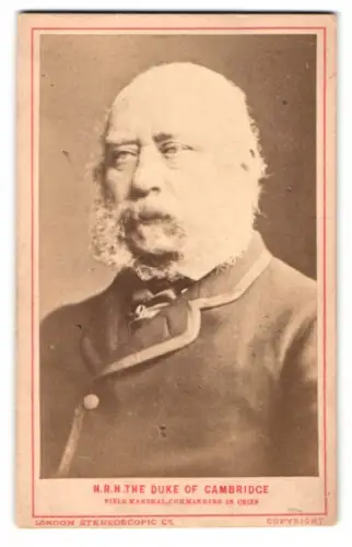 Fotografie london Stereosc. Co., London, Prinz George William Frederick Charles, 2. Duke of Cambridge, Feldmarschall