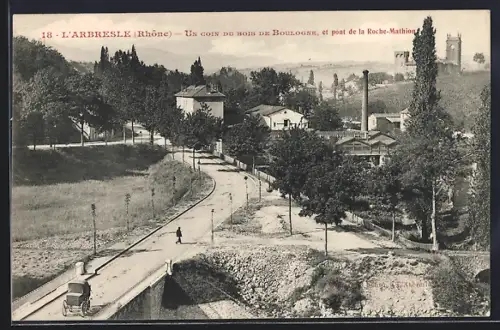 AK L`Arbresle /Rhône, Un coin du bois de Boulogne et pont de la Roche-Mathieu