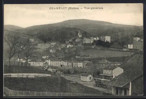 AK Chamelet /Rhône, Vue générale