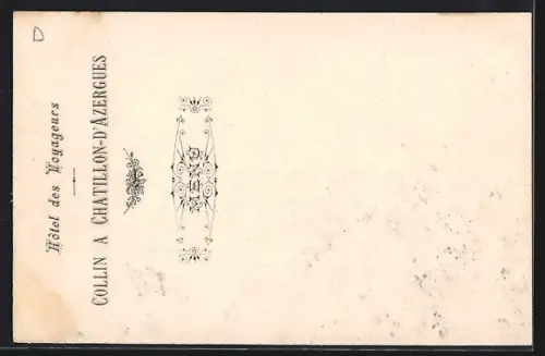 AK Châtillon-d`Azergues, Vue générale offerte par l`Hôtel Collin