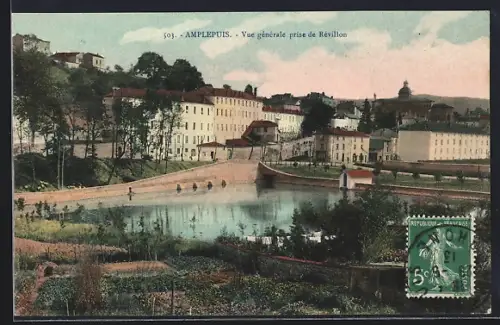AK Amplepuis, Vue générale prise de Révillon