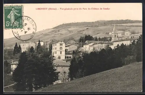 AK Limonest /Rhône, Vue générale prise du Parc du Château de Sandar
