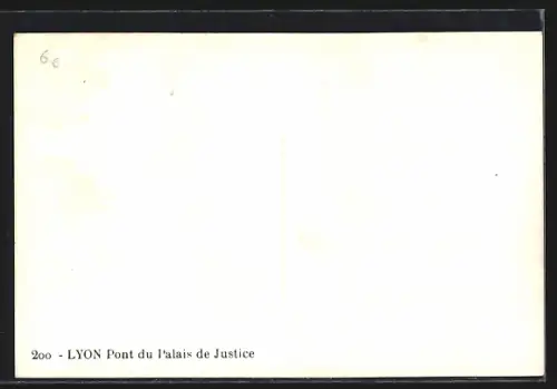 AK Lyon, Pont du Palais de Justice et vue sur la colline adjacente