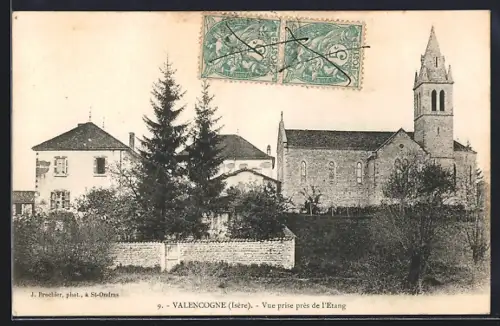 AK Valencogne /Isère, Vue prise près de l`Étang