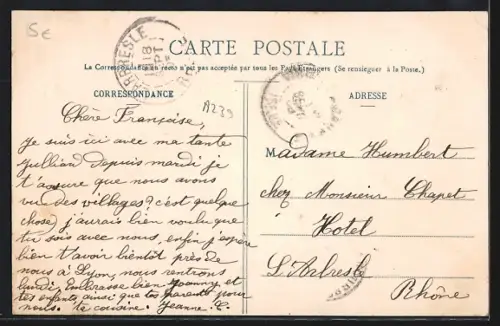 AK Valencogne /Isère, Vue prise près de l`Étang