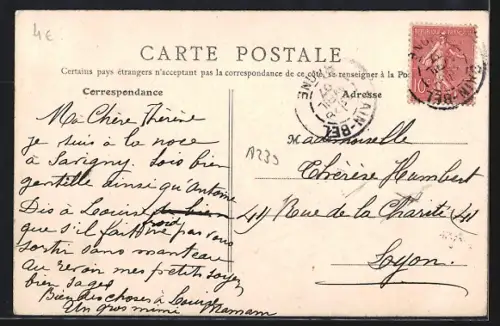 AK Savigny /Rhône, Vue générale, côté nord-est