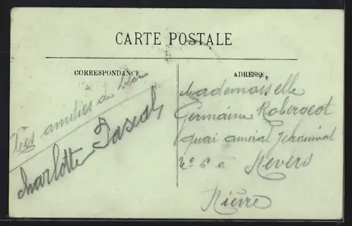 AK Lyon, Souvenir du 8 Décembre avec vue sur la basilique et bateau sur le fleuve