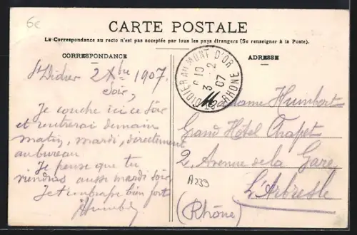 AK Saint-Didier-au-Mont-d`Or /Rhône, Vue Générale, bas du Bourg