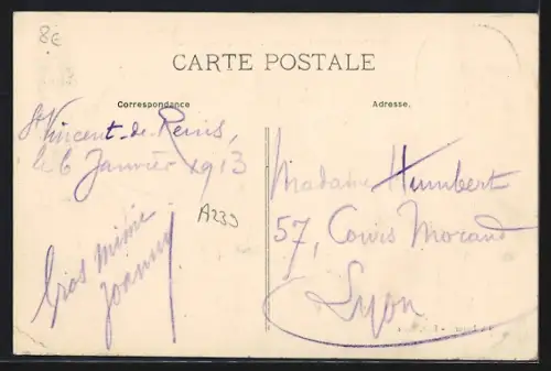 AK St-Vincent-de-Reins, Usine Gouttenoire et vue des collines environnantes