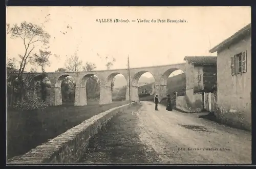 AK Salles /Rhône, Viaduc du Petit Beaujolais