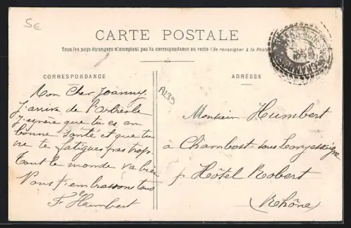 AK Lentilly, Vue prise de la route nationale