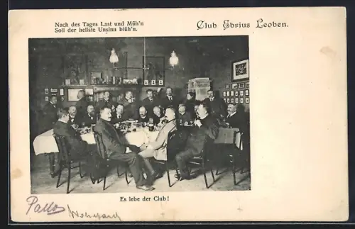 AK Leoben, Club Ebrius, Mitglieder sitzen beisammen