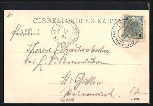 AK Unter-Lainbach, Busenlechners Gasthaus, Ober-Lainbach, Ortsansicht