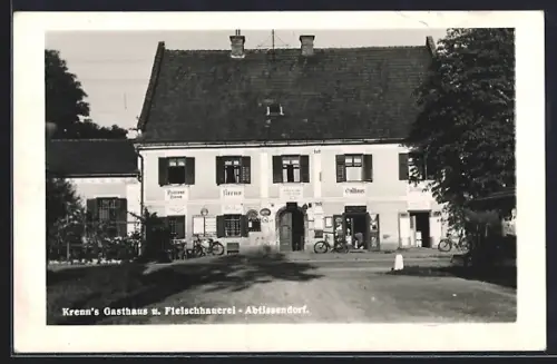 AK Abtissendorf, Krenns Gasthaus u. Fleischhauerei
