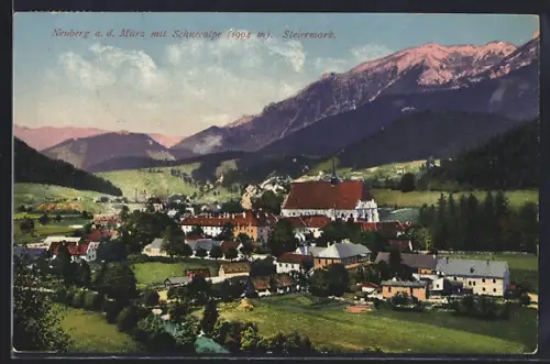 AK Neuberg a. d. Mürz, Gesamtansicht mit Schneealpe