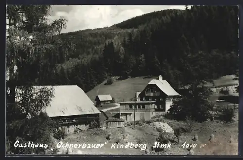AK Kindberg, Gasthaus Ochnerbauer mit Strasse