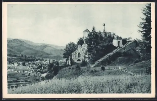AK Kindberg, Calvarienberg mit Blick nach Kind