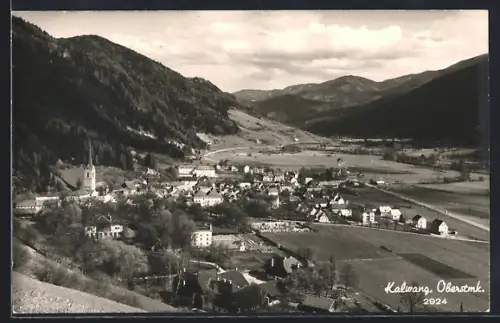 AK Kalwang /Oberstmk., Gesamtansicht von einer Anhöhe aus
