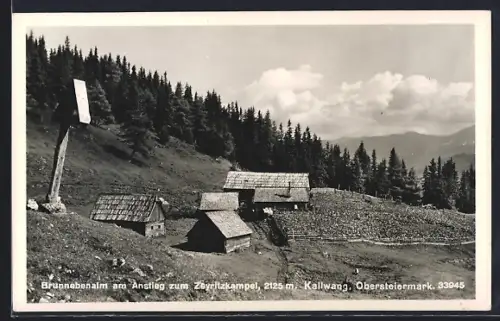 AK Kallwang, Brunnebenalm am Anstieg zum Zeyritzkampel