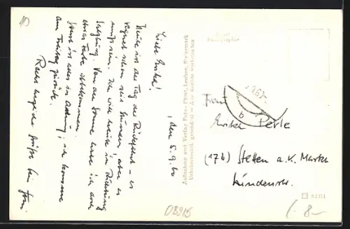 AK Leoben, Gaststätte Schwarzer Adler, Innenansicht