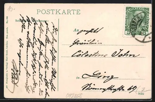 AK Göss bei Leoben, Totalansicht aus der Vogelschau