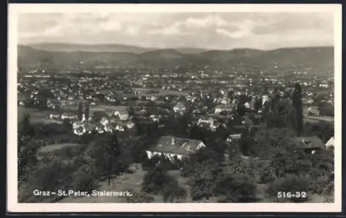 AK Graz, Ortspanorama mit St. Peter
