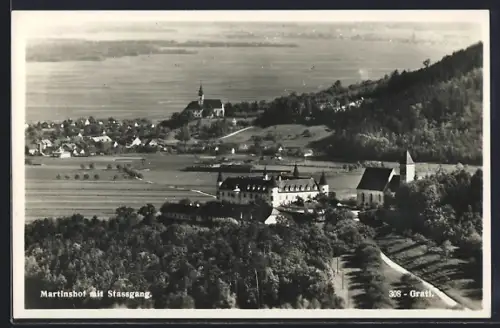 AK Stassgang, Martinshof mit Stassgang aus der Vogelschau
