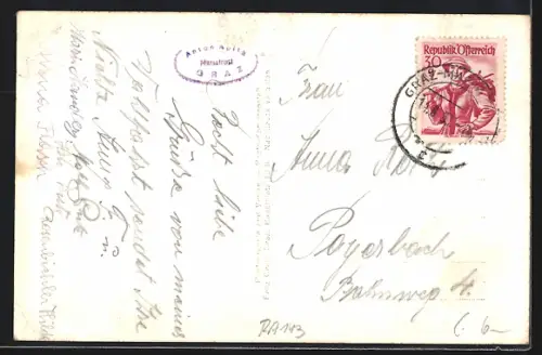 AK Maria-Trost bei Graz, Ortspanorama mit Basilika