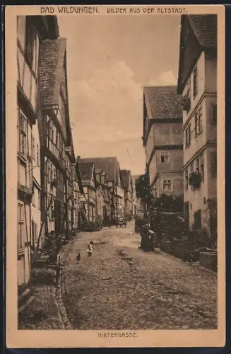 AK Bad Wildungen, Hintergasse, Altstadt