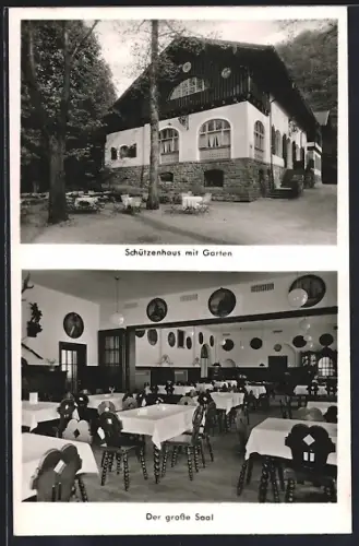 AK Heidelberg / Neckar, Schützenhaus mit Garten, grosser Saal, Elisabethenweg 26