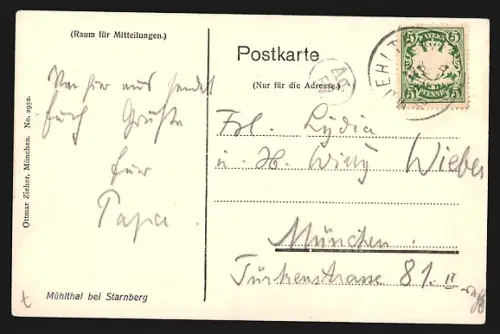 AK Mühltal bei Starnberg, Gasthaus im Wald