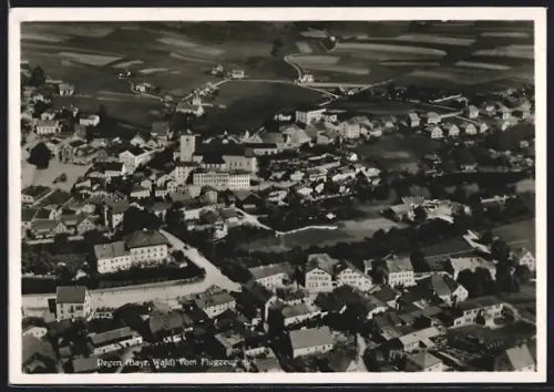 AK Regen /Bayr. Wald, Ansicht vom Flugzeug