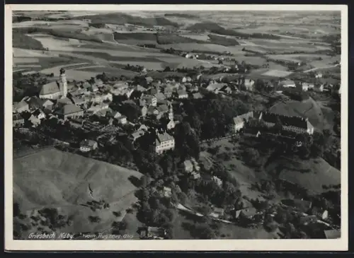 AK Griesbach / Niederbayern, Ortsansicht vom Flugzeug aus