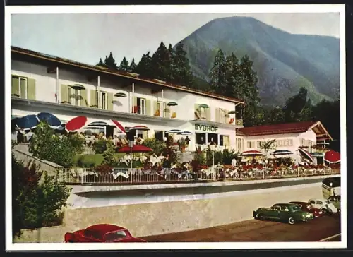 AK Tegernsee-Süd, Hotel Eybhof, Hotel-Restaurant, Terrasse, Café