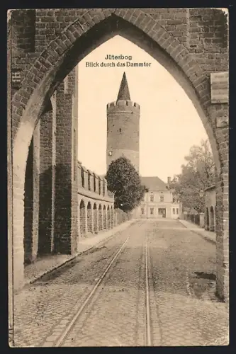 AK Jüterbog, Blick durch das Dammtor