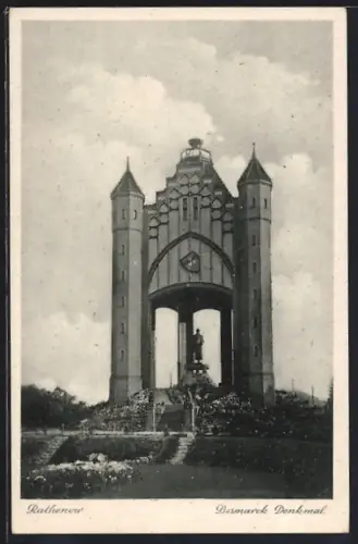 AK Rathenow, Bismarck Denkmal