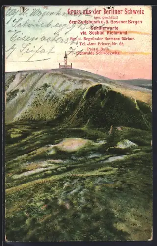 AK Gosen, Schillerwarte, Bes. Hermann Gärtner