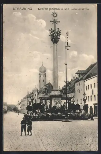 AK Straubing, Dreifaltigkeitssäule, Jesuitenkirche