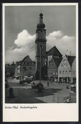 AK Weiden i. Obpf., Hindenburgplatz