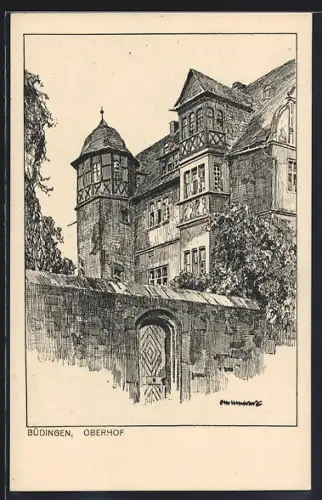 Künstler-AK Otto Ubbelohde: Büdingen / Oberhessen, Oberhof