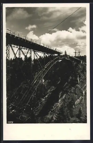 AK Rottenbuch / Ammer, Bau der Ammer-Hochbrücke