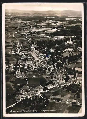 AK Ortenburg b. Vilshofen, Original-Fliegeraufnahme