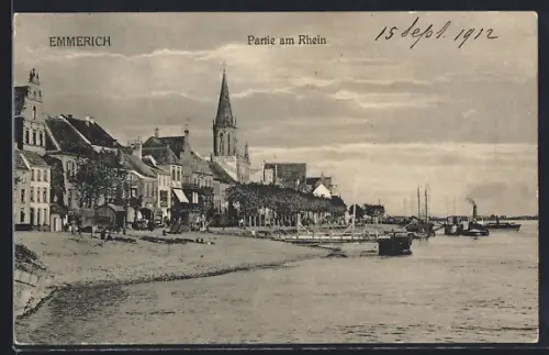 AK Emmerich, Partie am Rhein