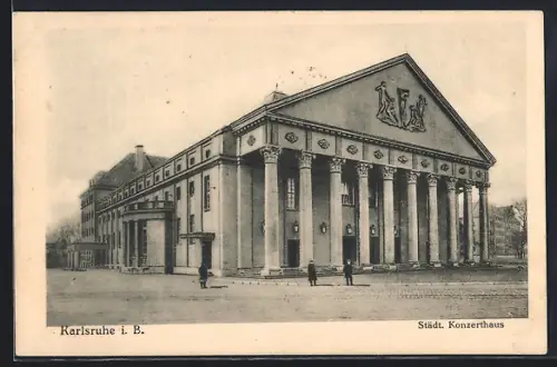 AK Karlsruhe i. B., Städt. Konzerthaus